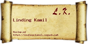Linding Kamil névjegykártya
